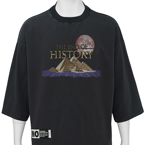 CROPPED TEE [ THE END OF HISTORY ] BLACK