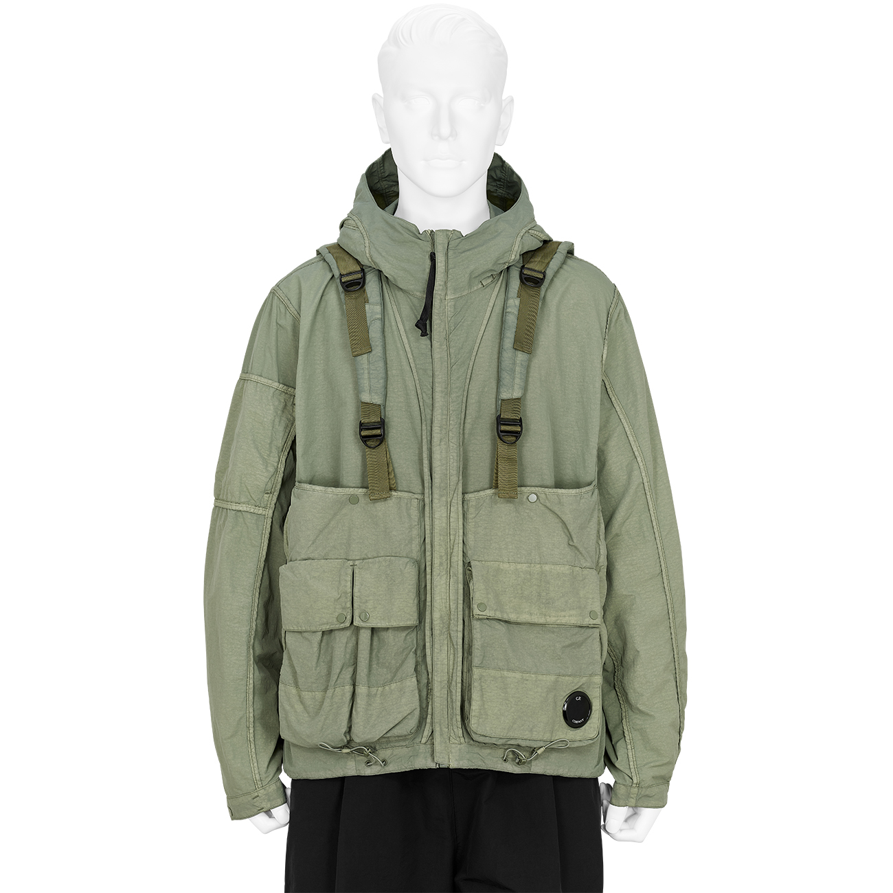 FLAT NYLON REVERSIBLE JACKET OLIVE - C.P.COMPANY (シーピー