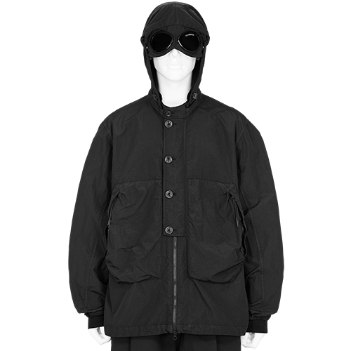 FLAT NYLON SHIRT JACKET BLACK