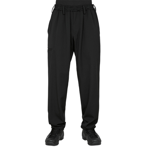 REGULATION DRAWCORD WOOL PANT BLACK