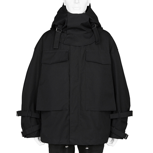 BLOUSON WITH HOOD BLACK