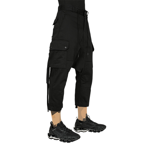 F2 SARROUEL PANTS BLACK