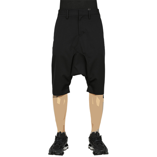 SARROUEL HALF PANTS BLACK