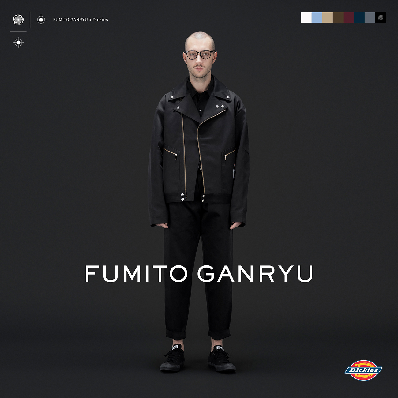 DICKIES COLLABORATION RIDERS JACKET BLACK - FUMITO GANRYU (フミト