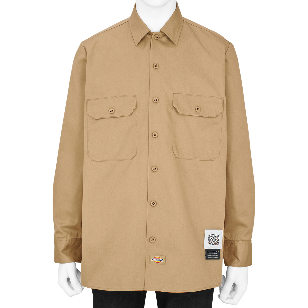 DICKIES COLLABORATION PLEATED WORK SHIRT BEIGE - FUMITO GANRYU