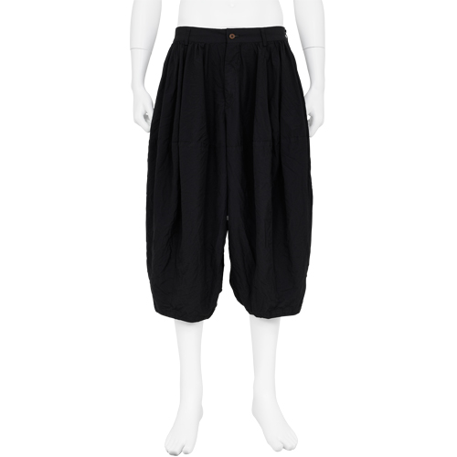 POLYESTER BALLOON SHORTS BLACK