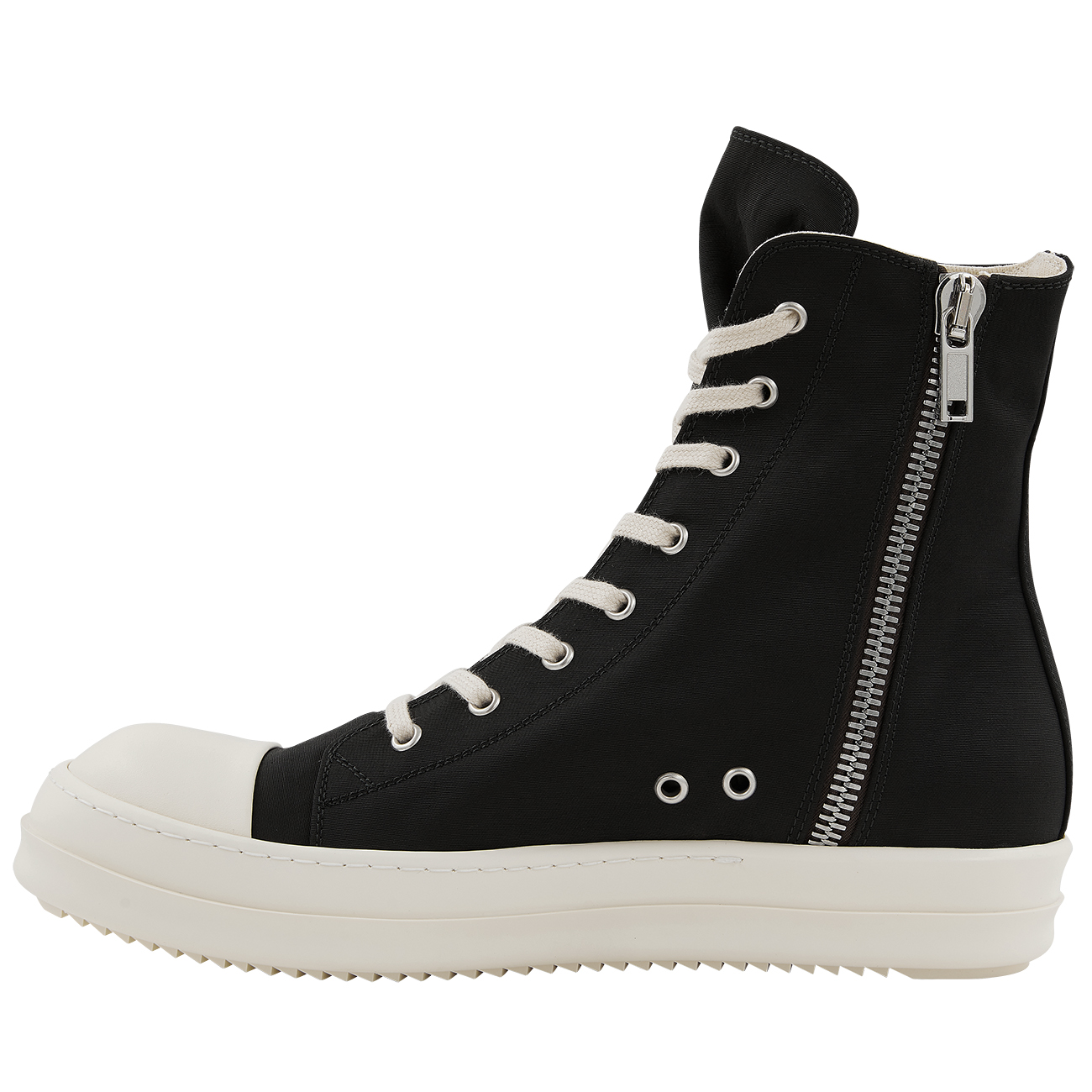 SINGLE SOLE HI CUT SNEAKERS BLACK - RICK OWENS DRKSHDW (リック