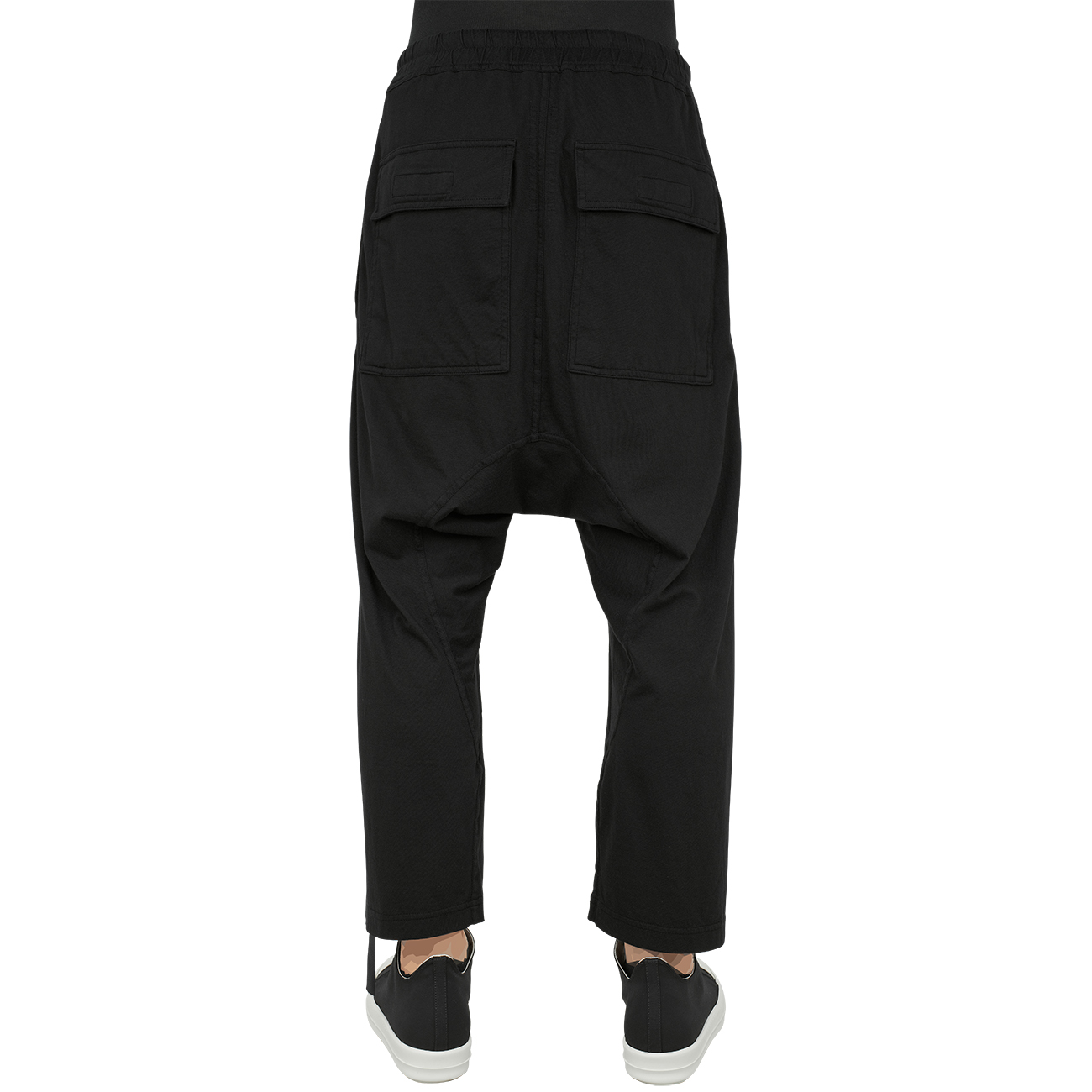 CARGO CROPPED PANTS BLACK - RICK OWENS DRKSHDW (リック オウエンス