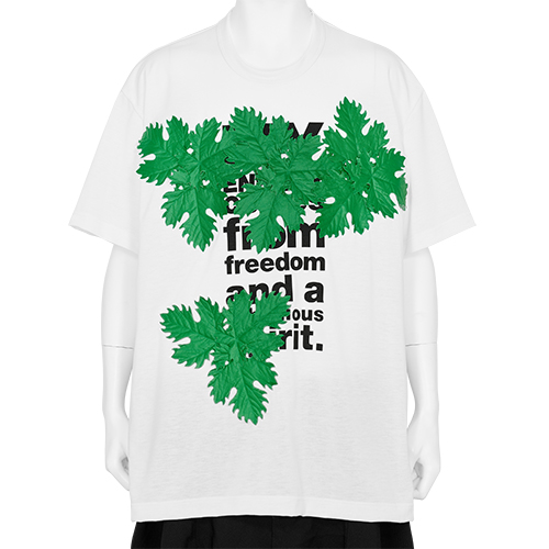 LEAF TEE SHIRT WHITE