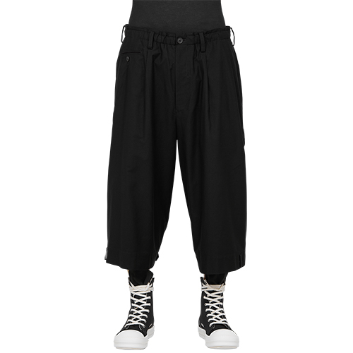 HEM TAB ADJUST HALF PANTS BLACK