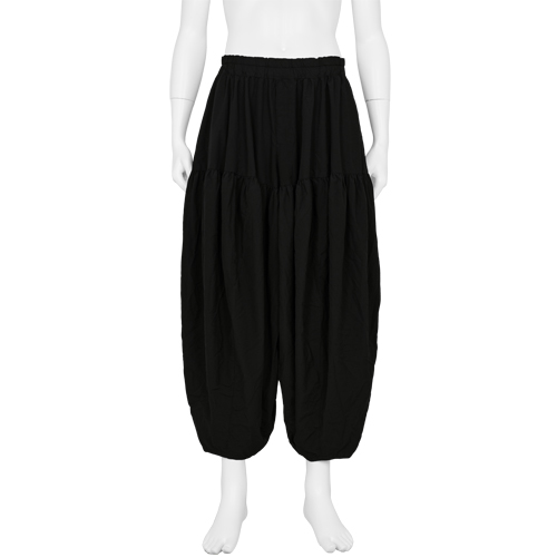 POLYESTER BALLOON PANTS BLACK