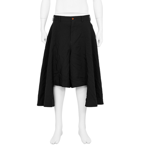 POLYESTER SHORTS ( SIDE LONG ) BLACK