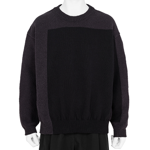 CREW NECK COTTON KNIT GHARCOAL