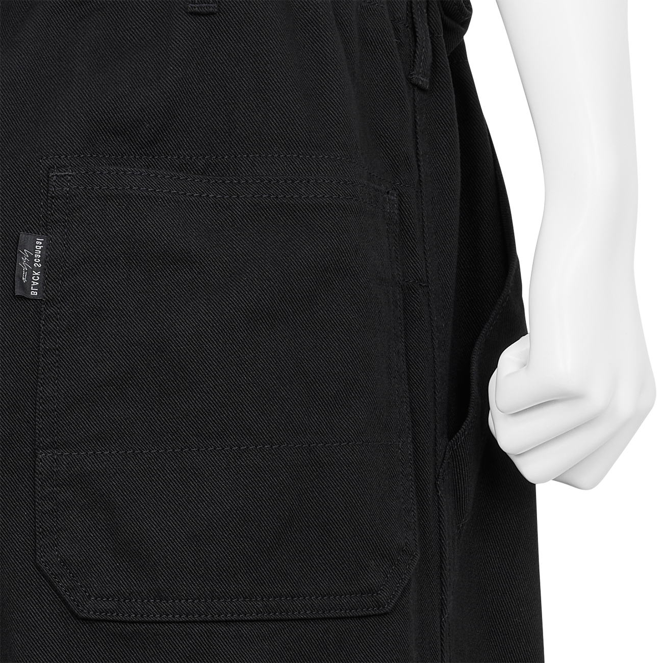 KATSURAGI BAKER PANTS BLACK - Yohji Yamamoto POUR HOMME