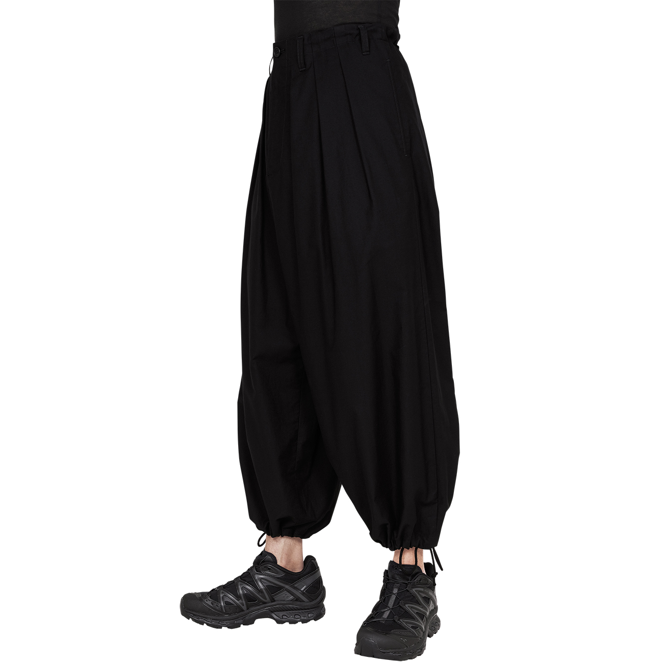 21SS BALLOON PANTS BLACK - Yohji Yamamoto POUR HOMME (ヨウジ ヤマモト プールオム