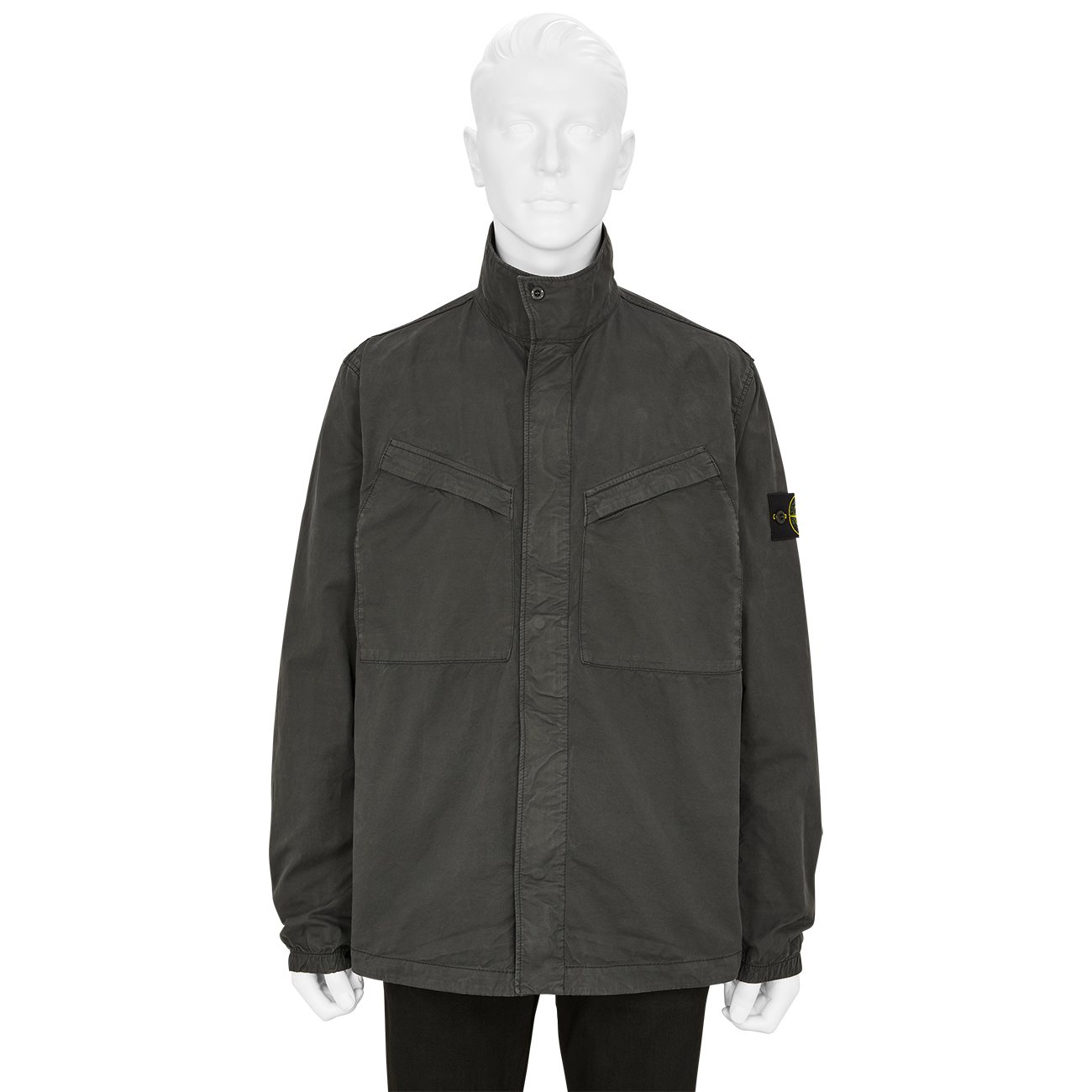 SHIRT JACKET GREY - STONE ISLAND (ストーン アイランド) - トップス・アウター BLACK - ELIMINATOR (エリミネイター) オンラインショップ