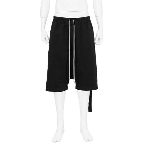 SS24 DRAWSTRINGS PODS SHORTS [GROSGRAIN WEAVE] BLACK