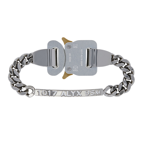 BUCKLE with LOGO BRACELET SILVER