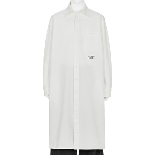 LONG SHIRT COAT WHITE