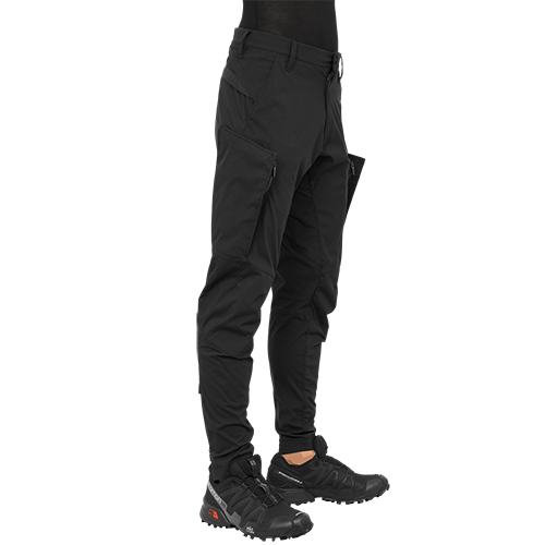 P10A-E ENCAPSULATED NYLON ARTICULATED CARGO PANTS BLACK