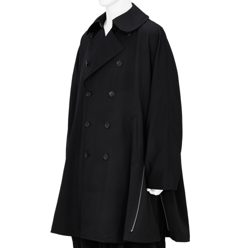 ZIP TRENCH COAT BLACK