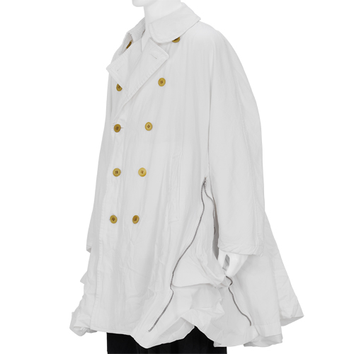 ZIP TRENCH COAT WHITE