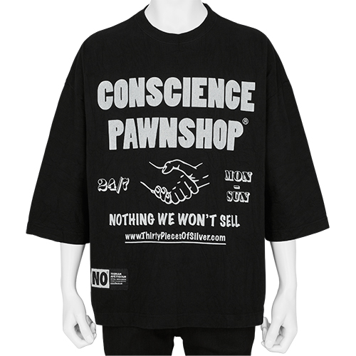 BRICK T-SHIRT [ CONSCIENCE PAWNSHOP ] BLACK