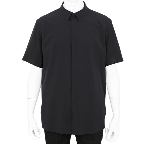 METRE SS ZIP SHIRT BLACK