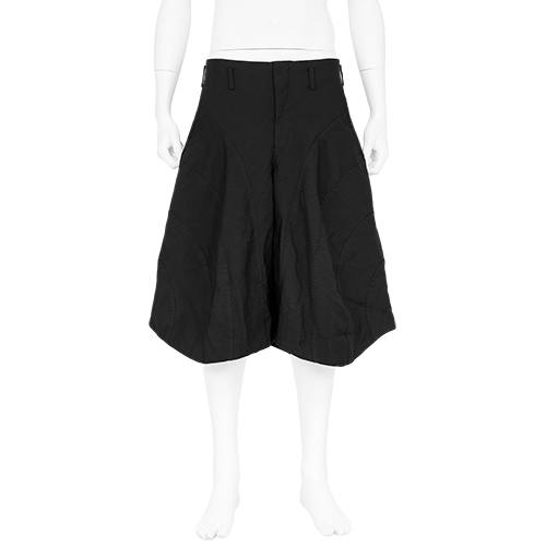 POLYESTER SIDE PANEL SHORTS BLACK