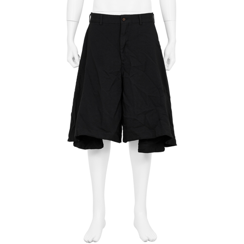 POLYESTER FOLD SHORTS BLACK