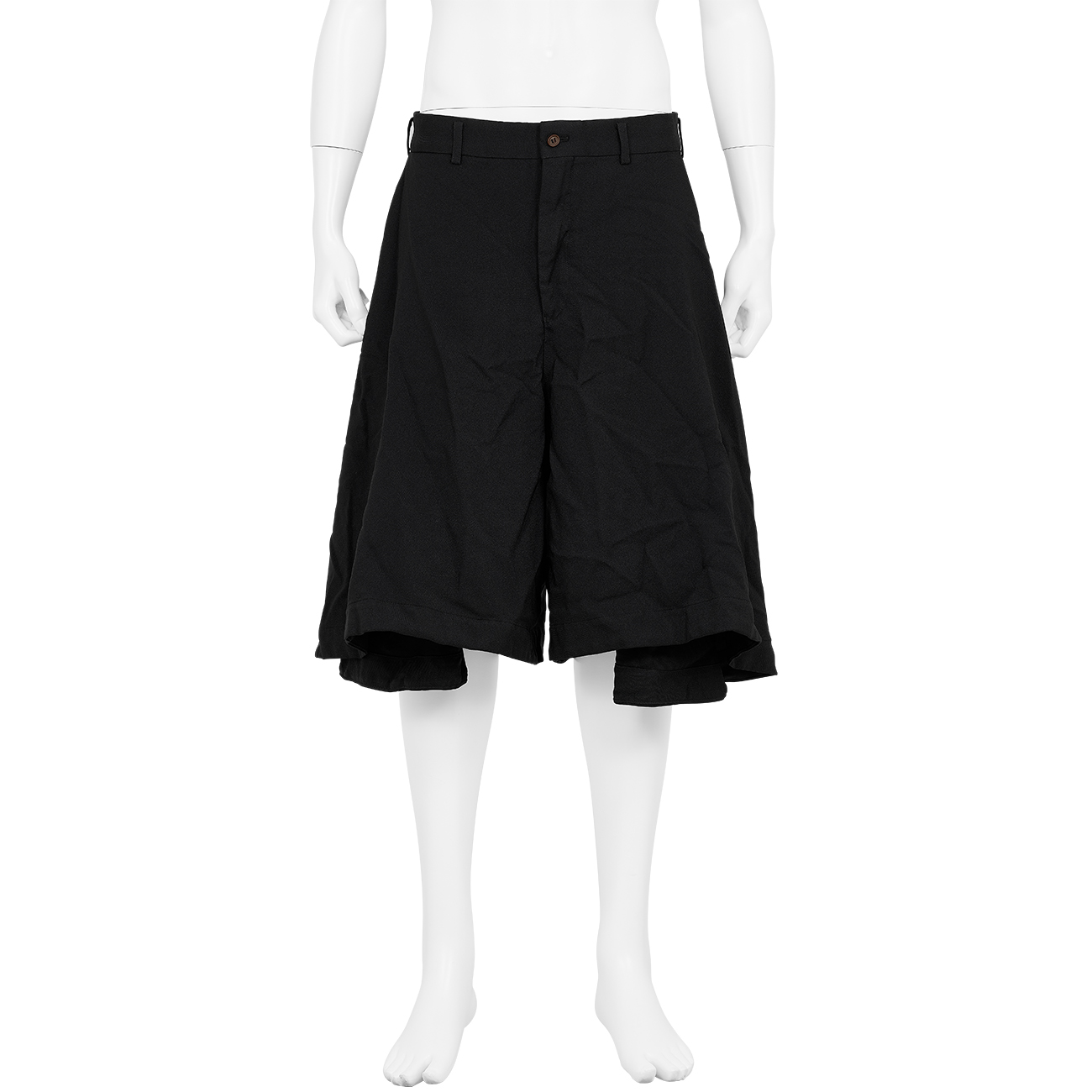 POLYESTER FOLD SHORTS BLACK - COMME des GARÇONS HOMME PLUS POLYESTER FOLD SHORTS BLACK - COMME des GARÇONS HOMME PLUS