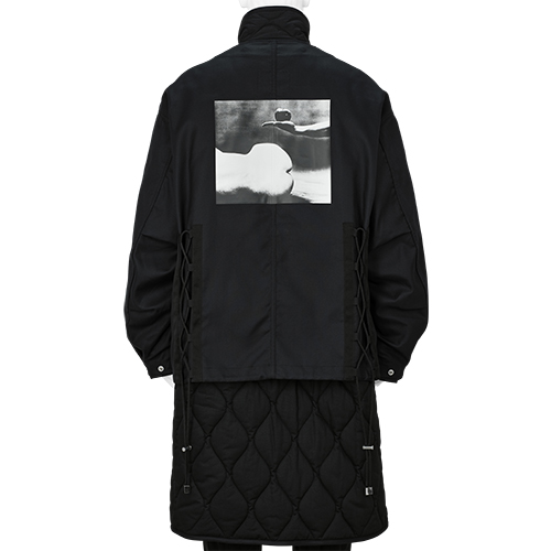 Eikoh Hosoe PRINT LAYER COAT BLACK