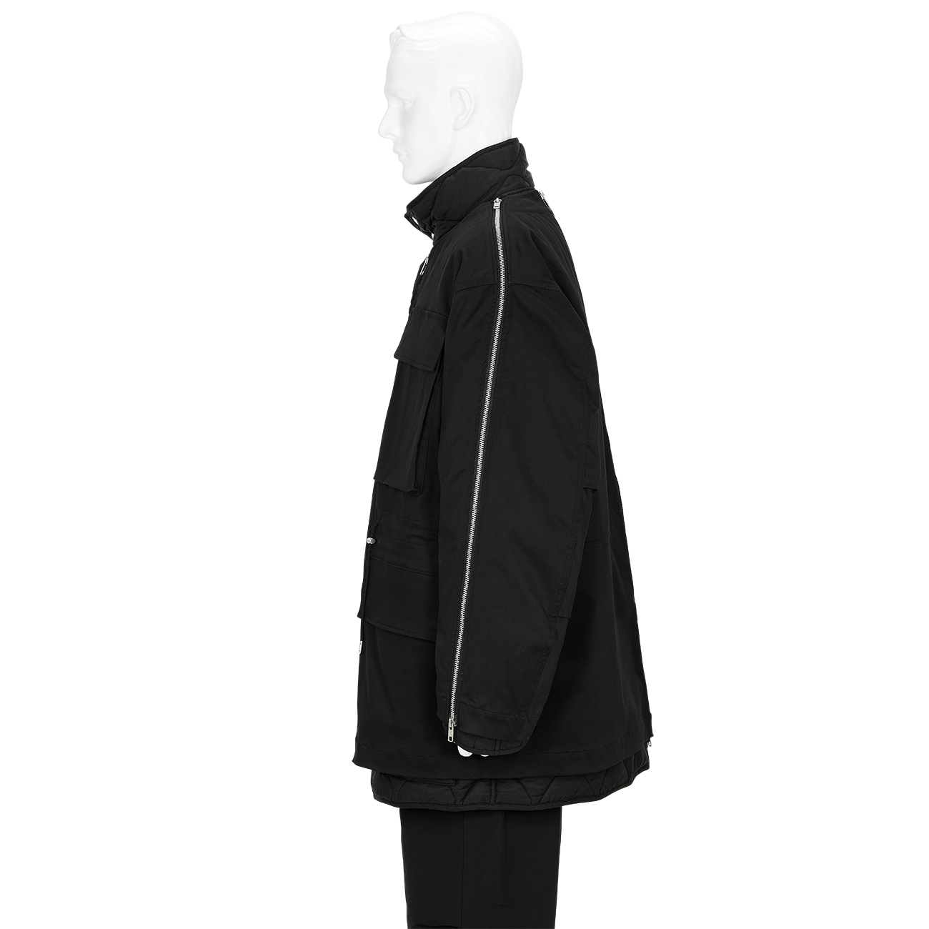 ALMOSTBLACK M65 ZIPPER BLOUSON BLACK