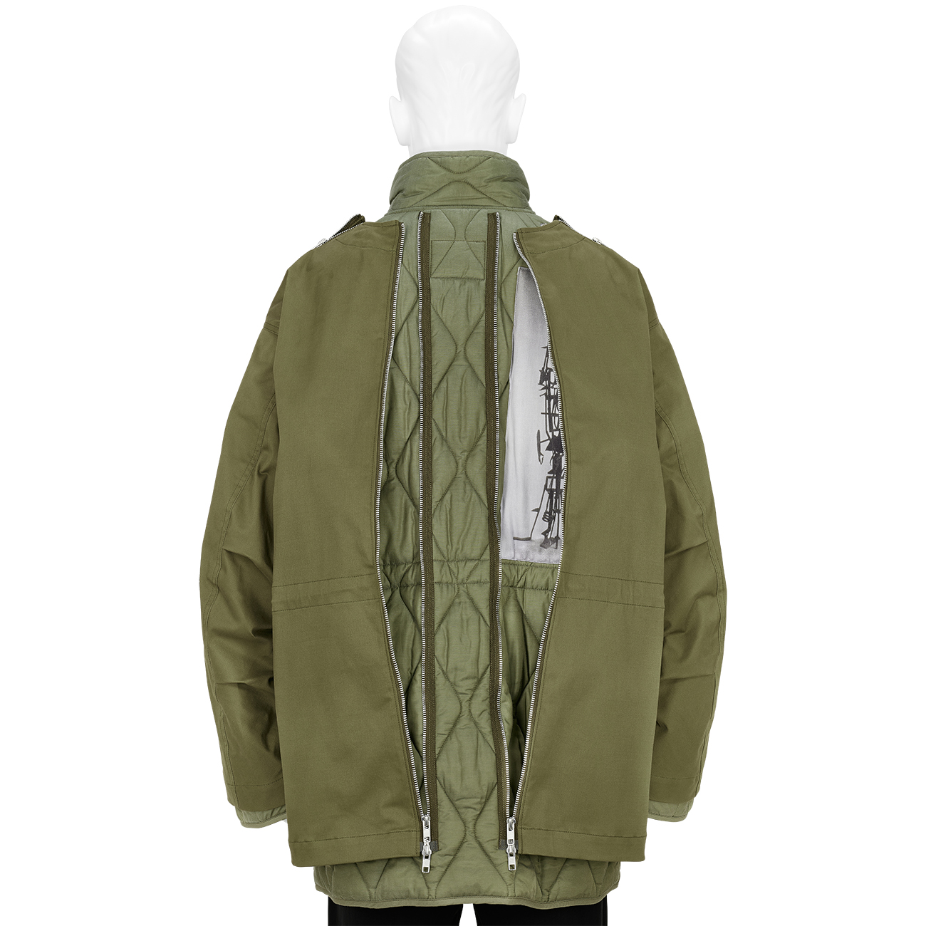 BLACK　TESHIGAHARA　(エリミネイター)　PRINT　ZIPPER　ELIMINATOR　BLOUSON　ALMOSTBLACK　トップス・アウター　OLIVE　(オールモストブラック)　M65　SOFU　オンラインショップ