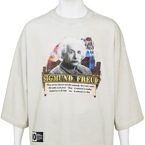 CROPPED TEE [ ALBERT EINSTEIN ] BEIGE