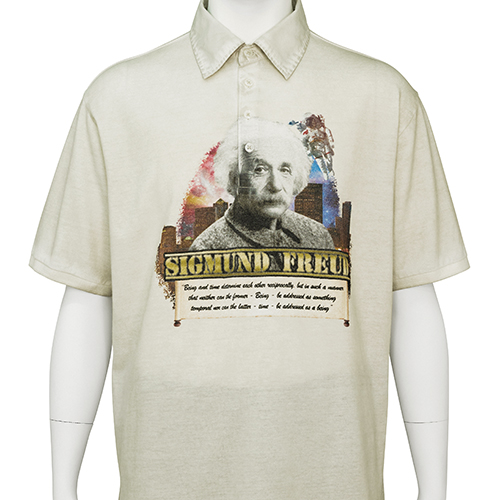 POLO SHIRT [ ALBERT EINSTEIN ] BEIGE