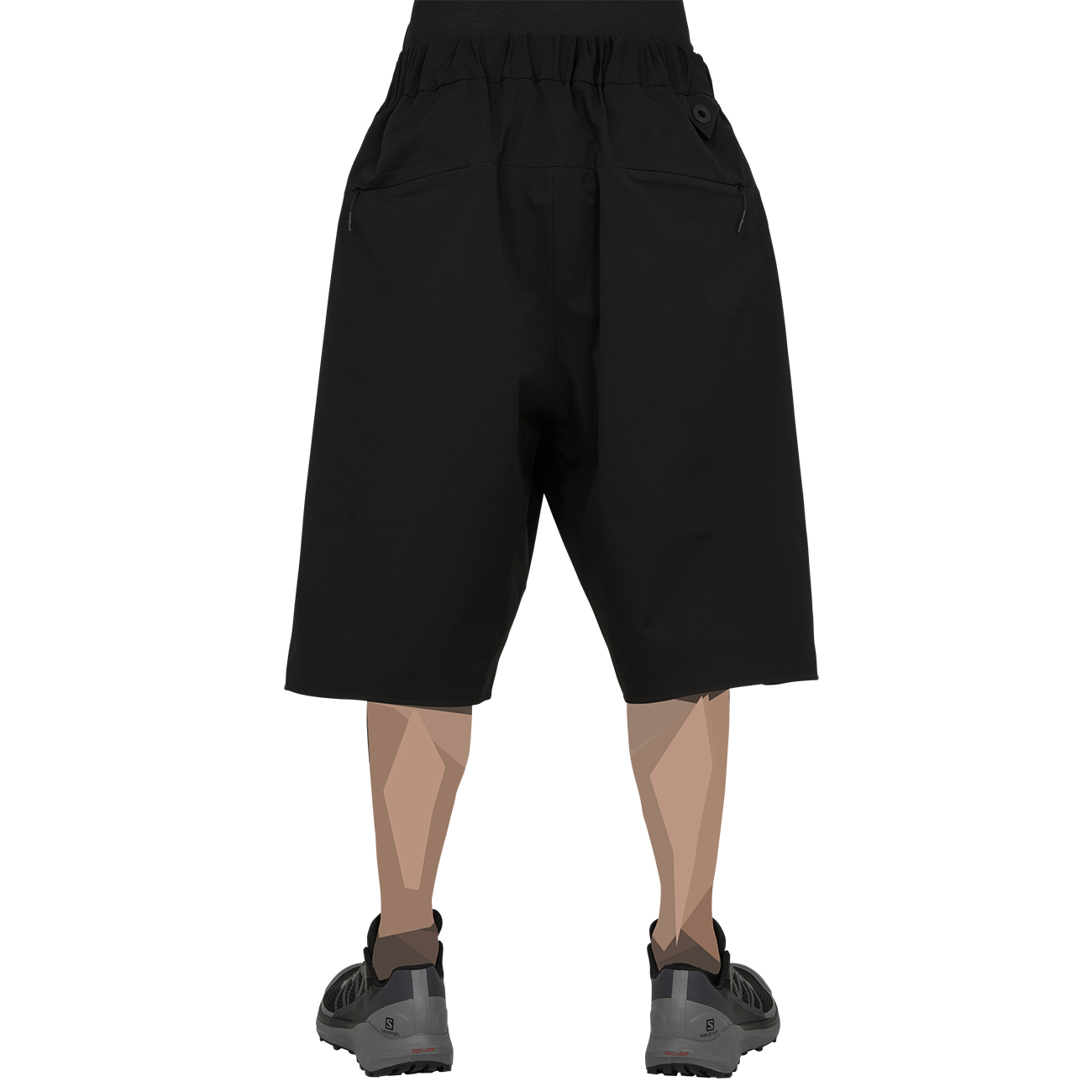 WHITE MOUNTAINEERING BLK (ホワイトマウンテニアリング ビーエルケー) - 22AW STRETCHED SARROUEL SHORTS BLACKの詳細画像4