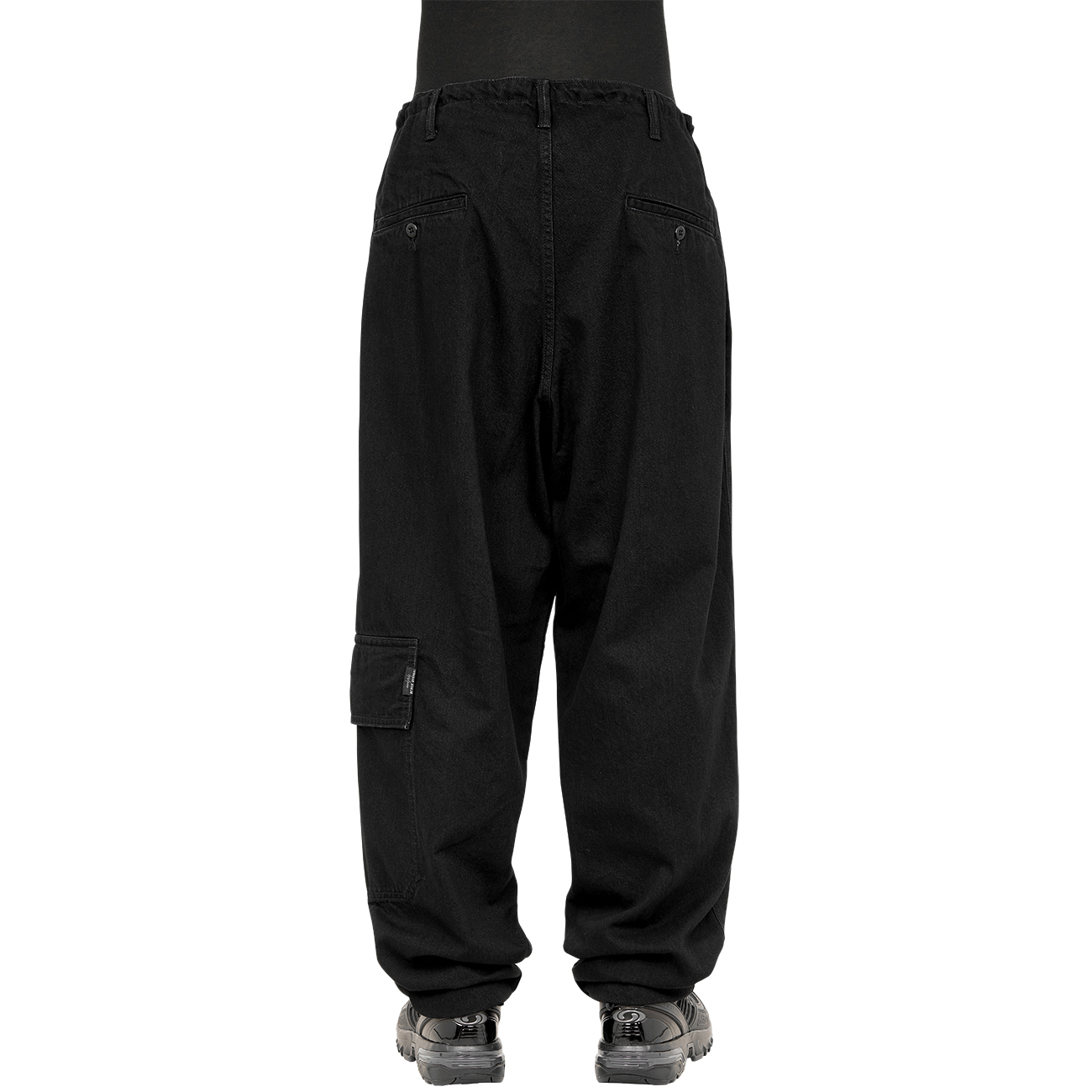 BLACK DENIM CARGO PANTS BLACK - Yohji Yamamoto POUR HOMME (ヨウジ