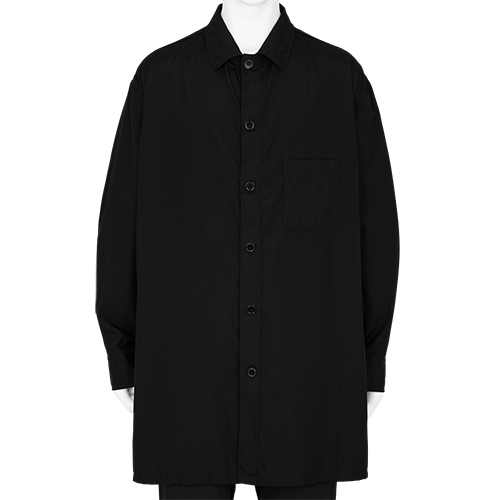 22AW LONG SHIRT BLACK - Yohji Yamamoto POUR HOMME (ヨウジ ヤマモト