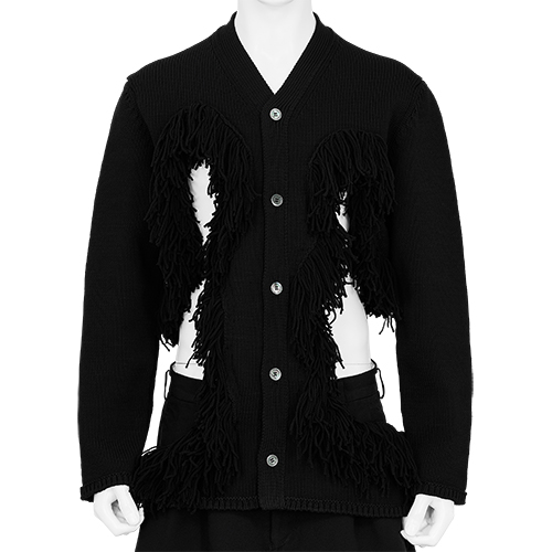 HOLE CARDIGAN BLACK