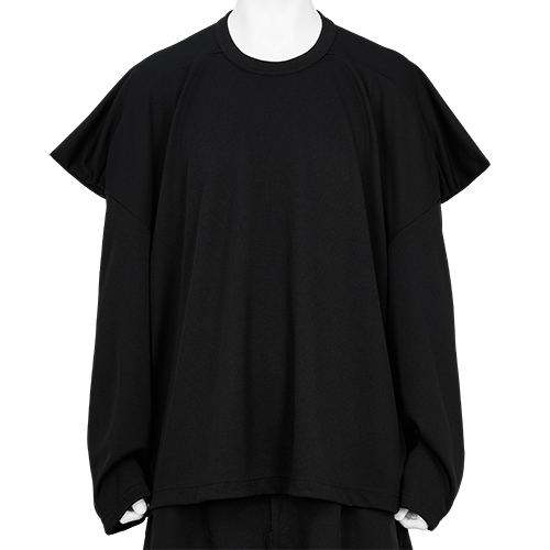 BIG SHOULDER L/S TEE BLACK