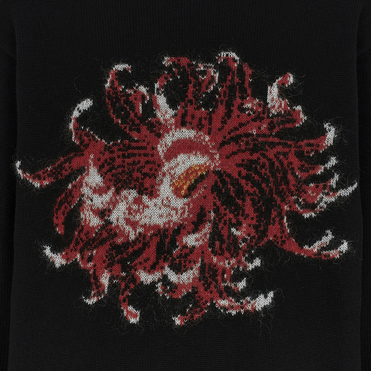 CREW NECK KNIT BLACK - Yohji Yamamoto POUR HOMME (ヨウジ ヤマモト