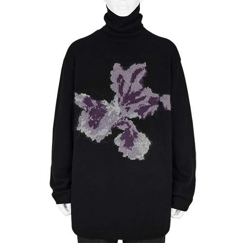 TURTLE NECK KNIT BLACK