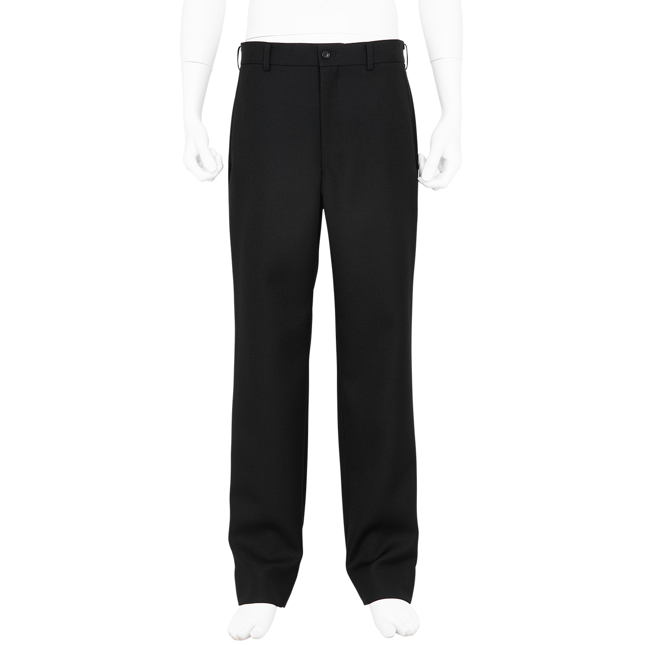 WOOL GABARDINE PANTS BLACK - COMME des GARÇONS HOMME PLUS (コム デ