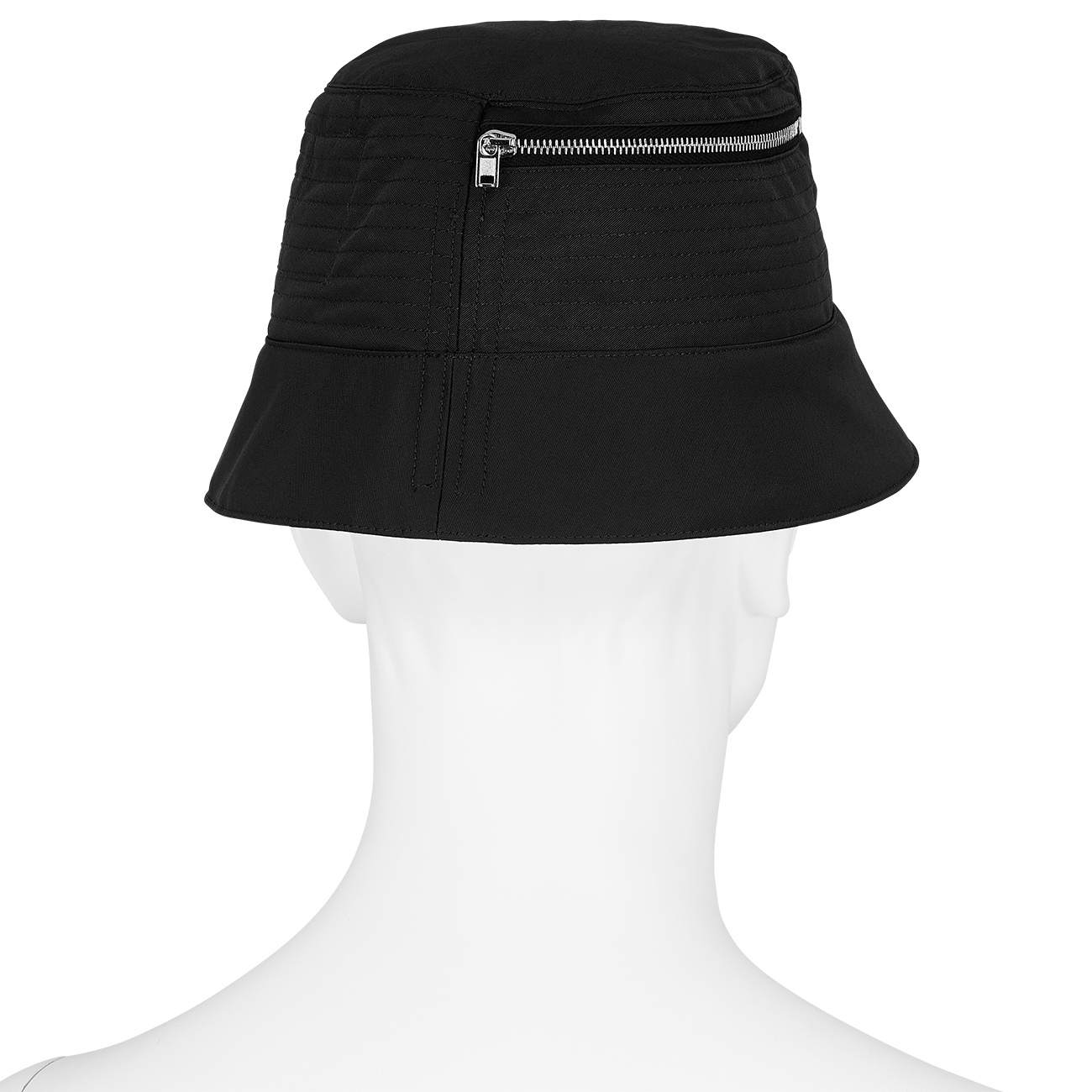 BUCKET HAT WITH ZIP BLACK - RICK OWENS DRKSHDW (リック オウエンス