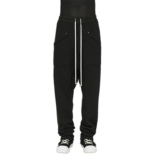 DRAWSTRINGS CARGO PANTS BLACK