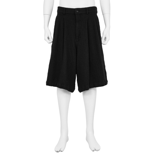 FULLING WOOL SHORTS BLACK