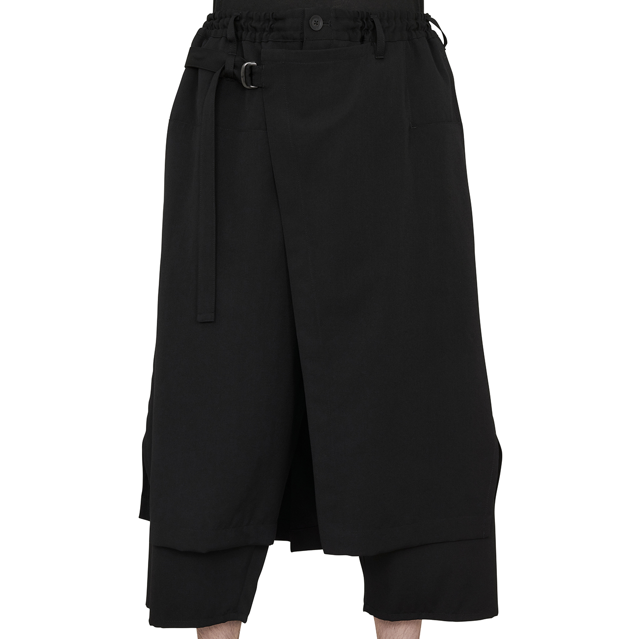 20AW WOOL WRAP PANTS BLACK