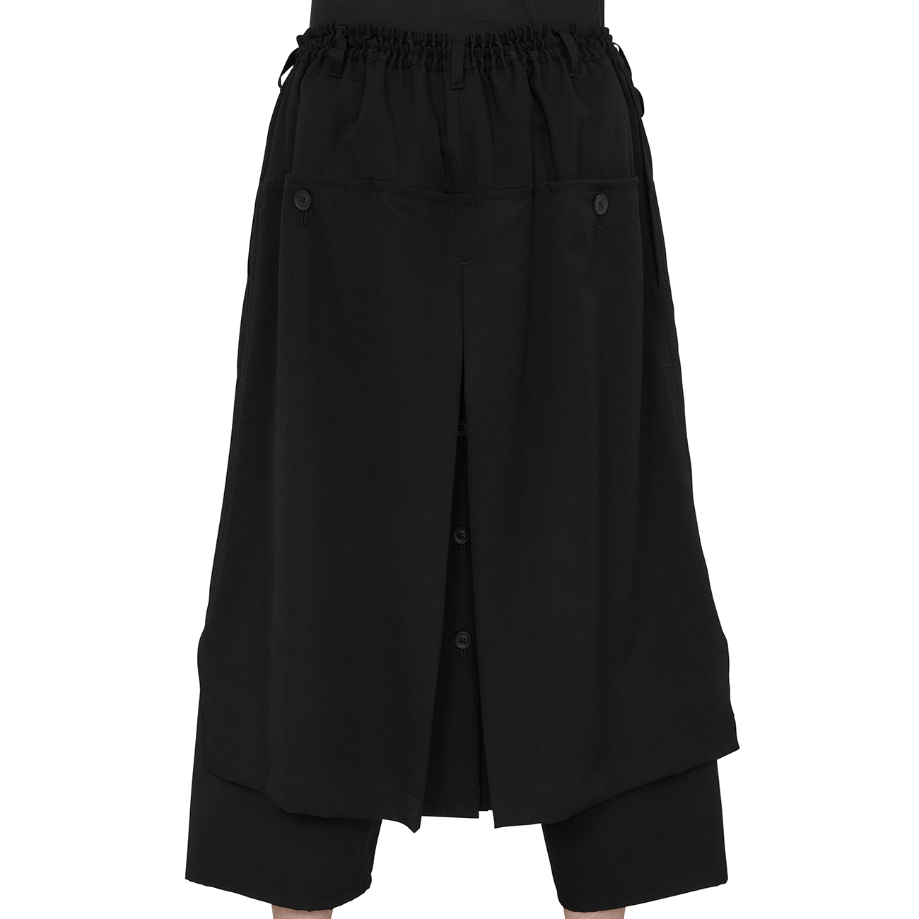 20AW WOOL WRAP PANTS BLACK