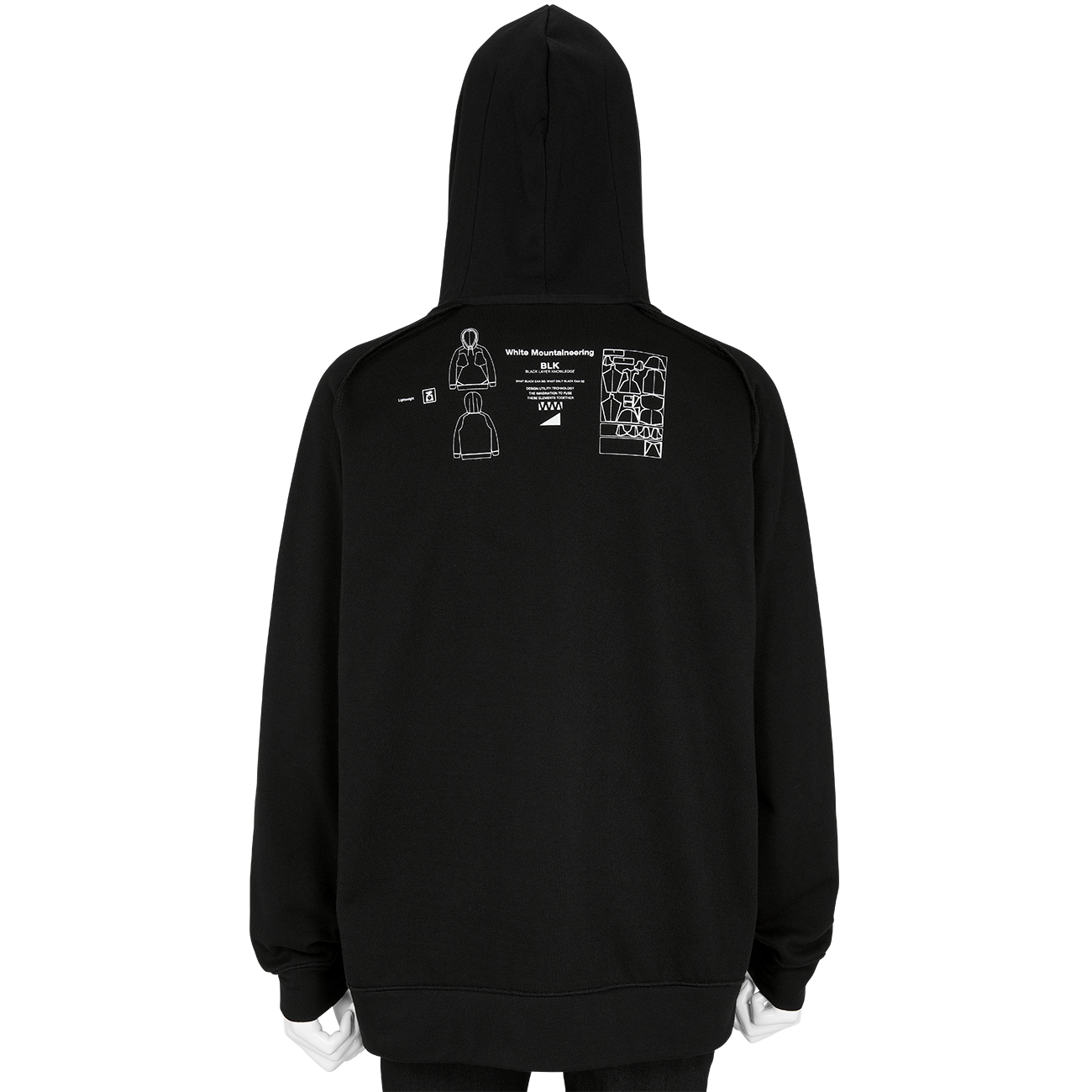 WHITE MOUNTAINEERING BLK (ホワイトマウンテニアリング ビーエルケー) - CONTRASTED HOODIE BLACKの詳細画像4